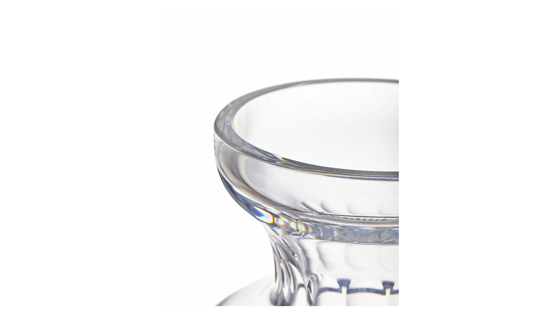 Ваза настольная Decor de table Дефанс 25 см, хрусталь, прозрачная