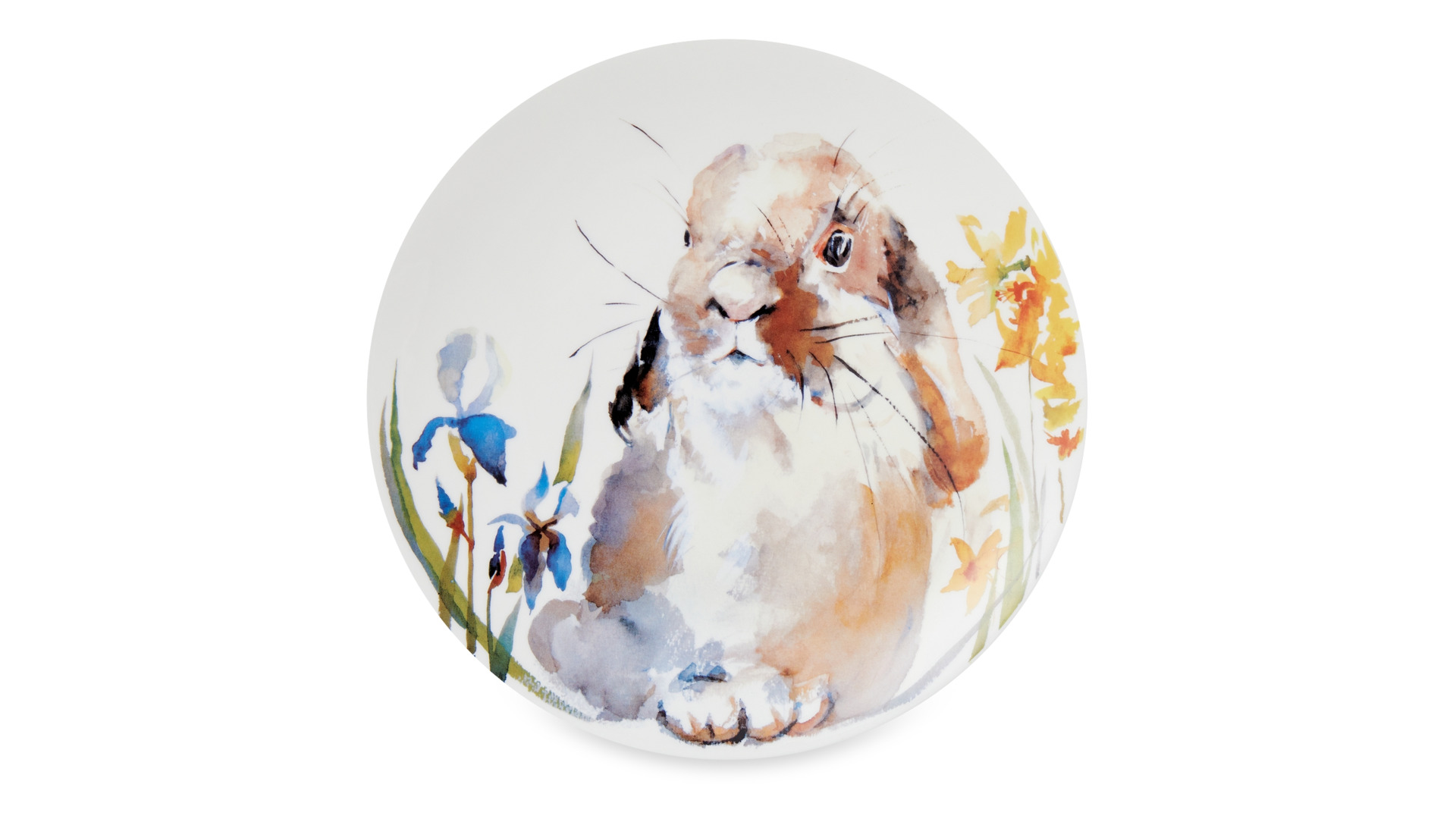 Тарелка обеденная углубленная Mix&Match Синергия Пасхальный кролик 27 см, фарфор костяной