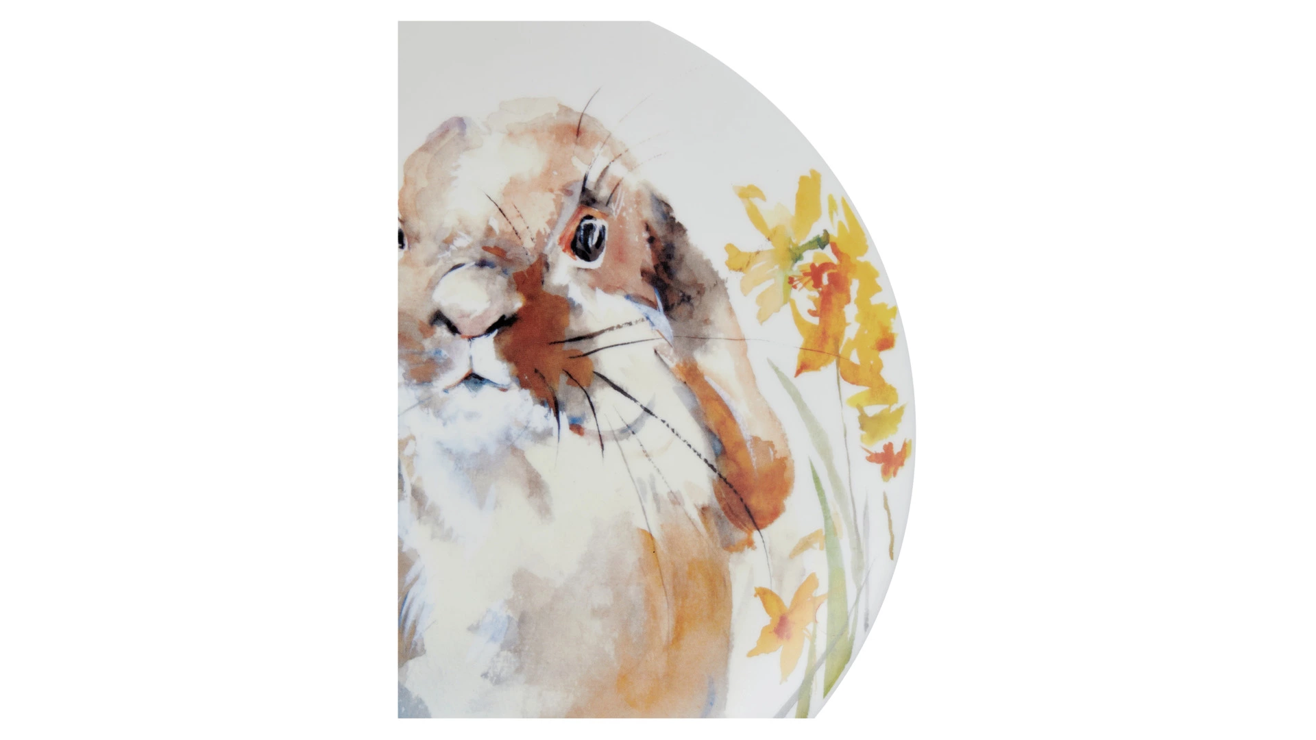 Тарелка обеденная углубленная Mix&Match Синергия Пасхальный кролик 27 см, фарфор костяной