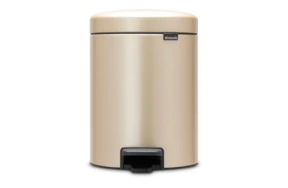 Ведро для мусора с педалью Brabantia NewIcon 5 л, золотистое