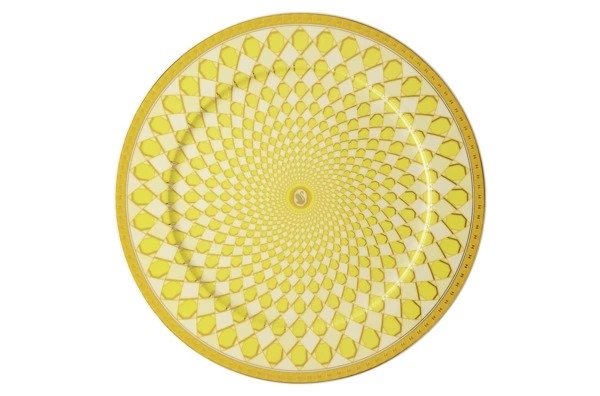 Блюдо Rosenthal Swarovski Сигнум 33 см, фарфор, желтое