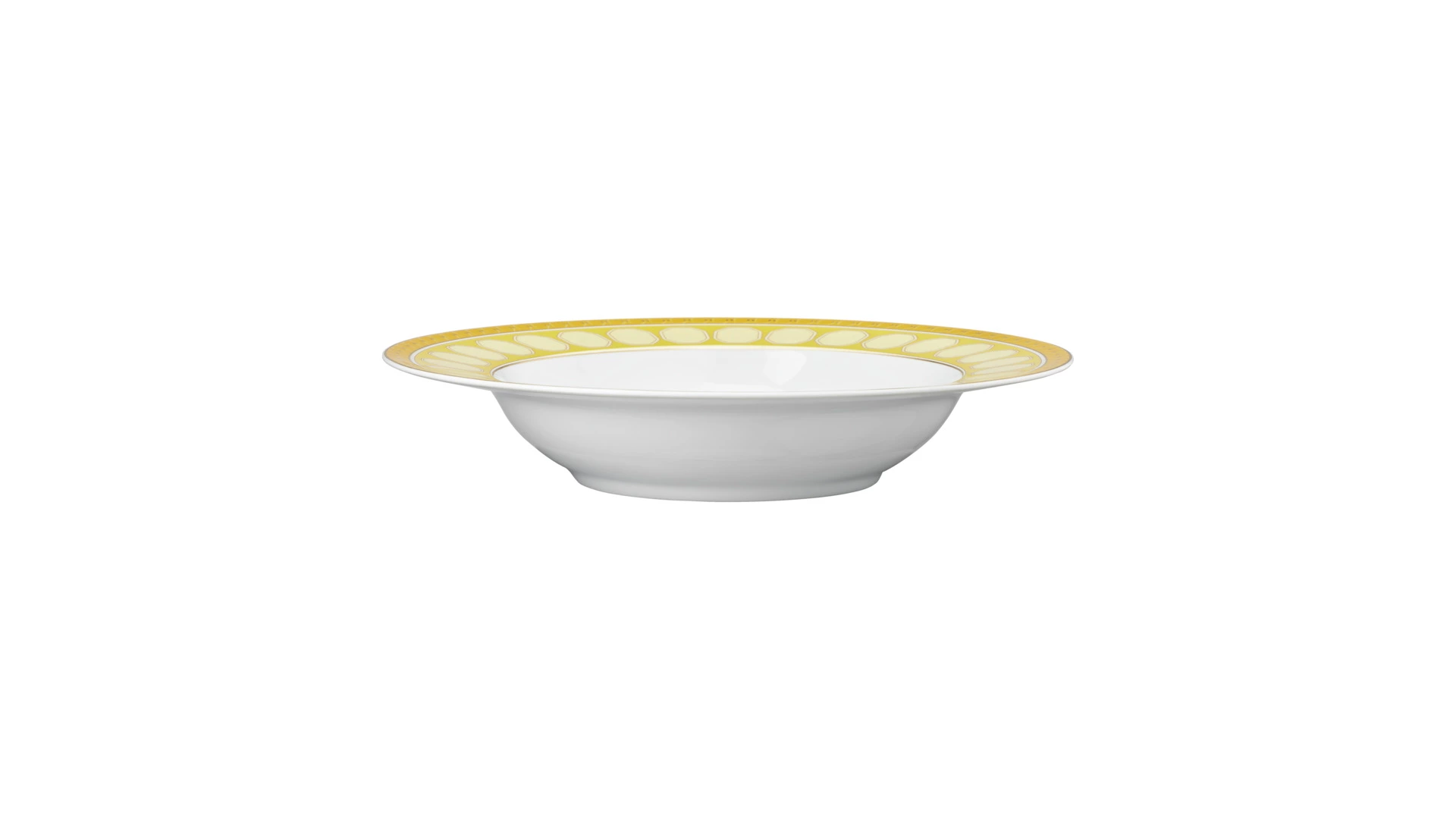 Тарелка суповая Rosenthal Сваровски 24 см, фарфор, желтая
