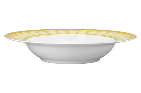 Тарелка суповая Rosenthal Сваровски 24 см, фарфор, желтая
