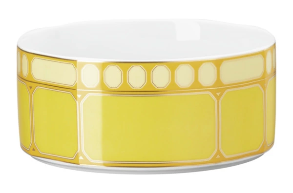 Салатник порционный Rosenthal Swarovski Сигнум 14 см, фарфор, желтый