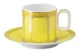 Чашка для эспрессо с блюдцем Rosenthal Swarovski Сигнум 80 мл, фарфор, желтая