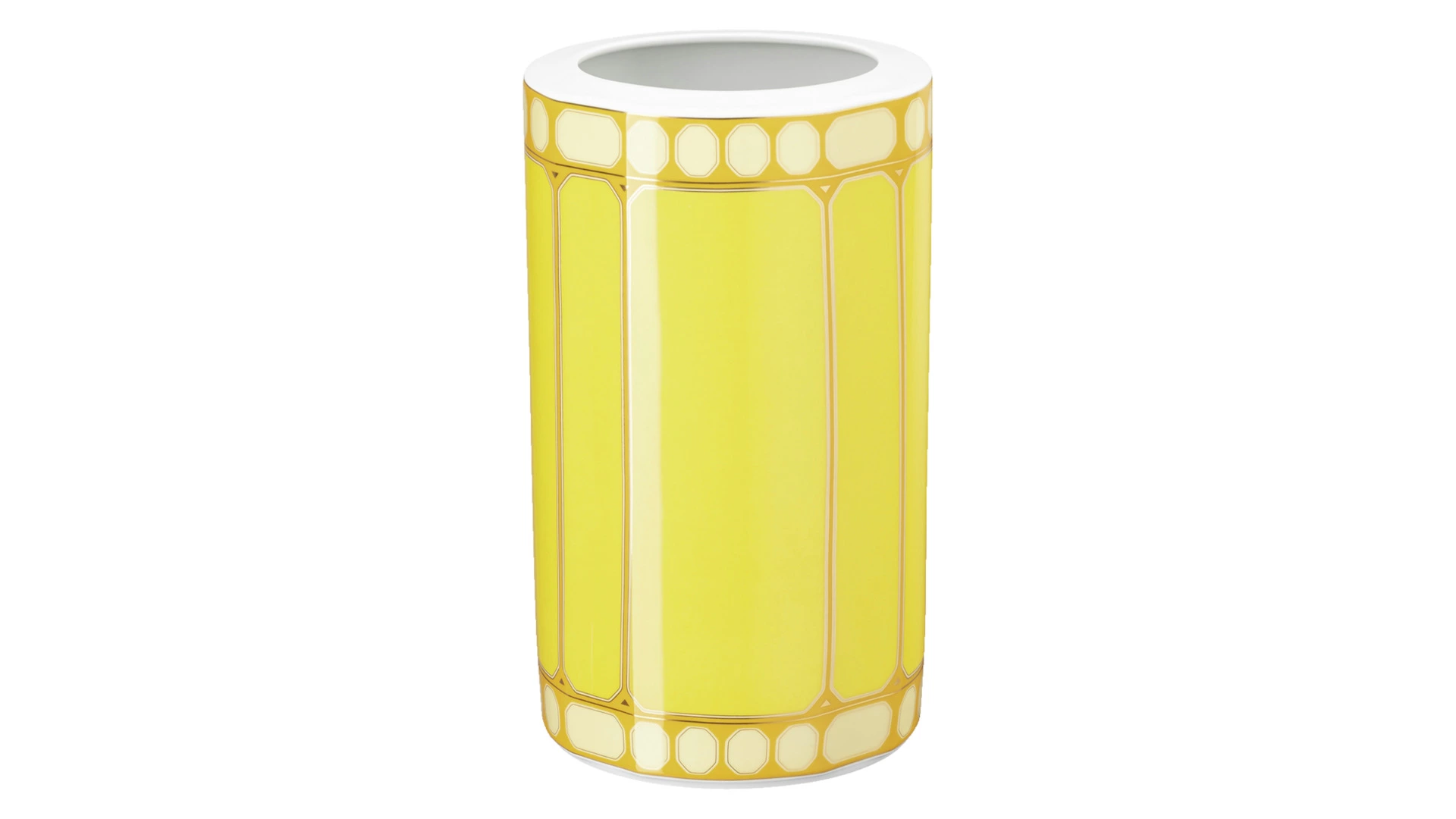 Ваза Rosenthal Swarovski Сигнум h27 см, фарфор, желтая