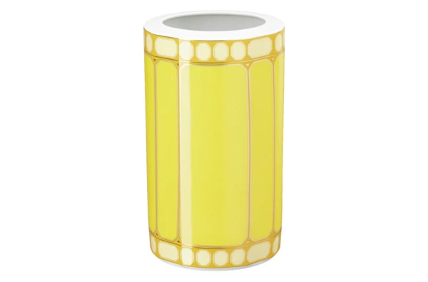 Ваза Rosenthal Swarovski Сигнум h27 см, фарфор, желтая