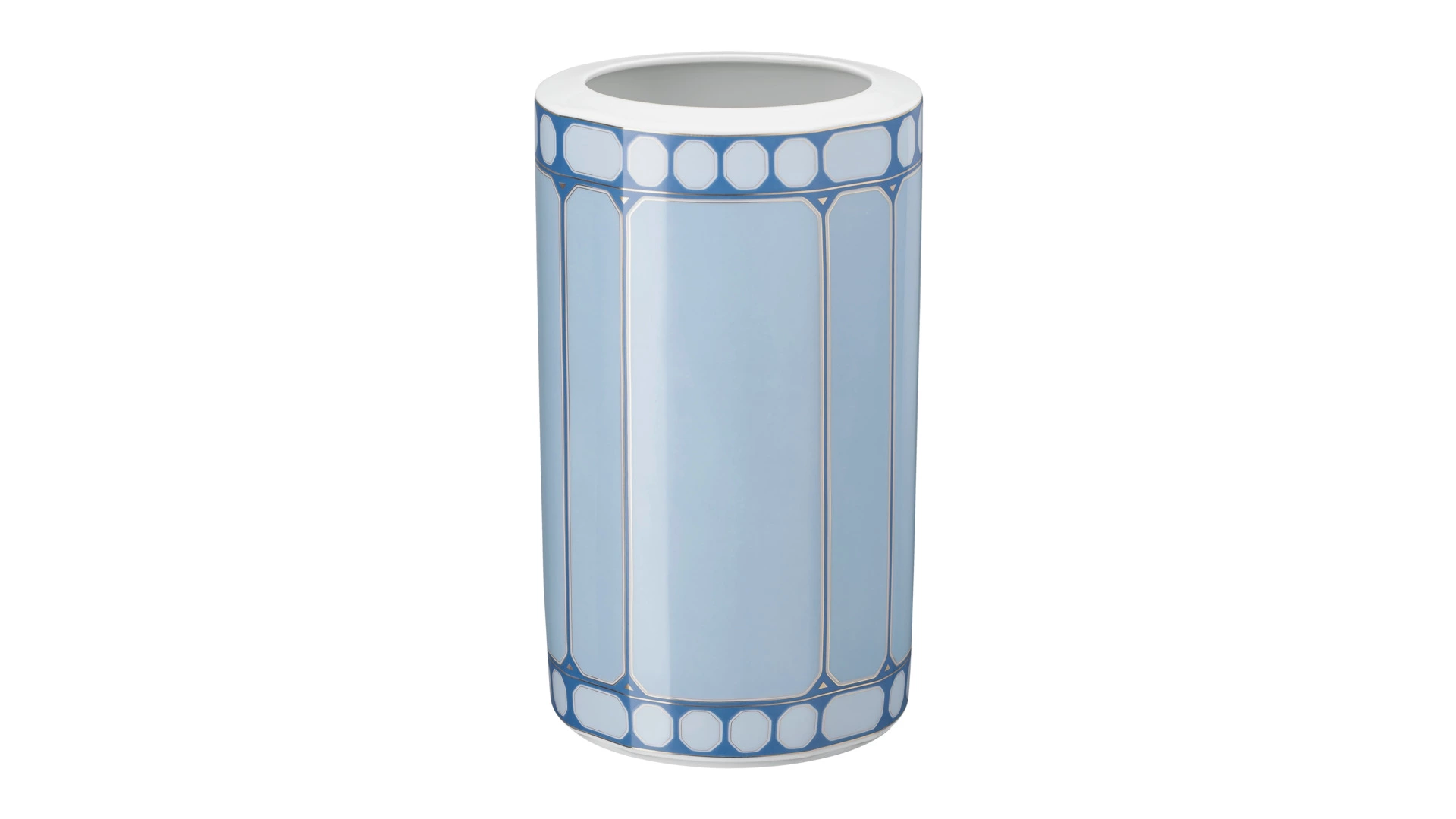 Ваза Rosenthal Swarovski Сигнум h27 см, фарфор, голубая