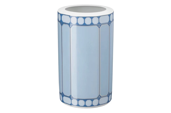 Ваза Rosenthal Swarovski Сигнум h27 см, фарфор, голубая