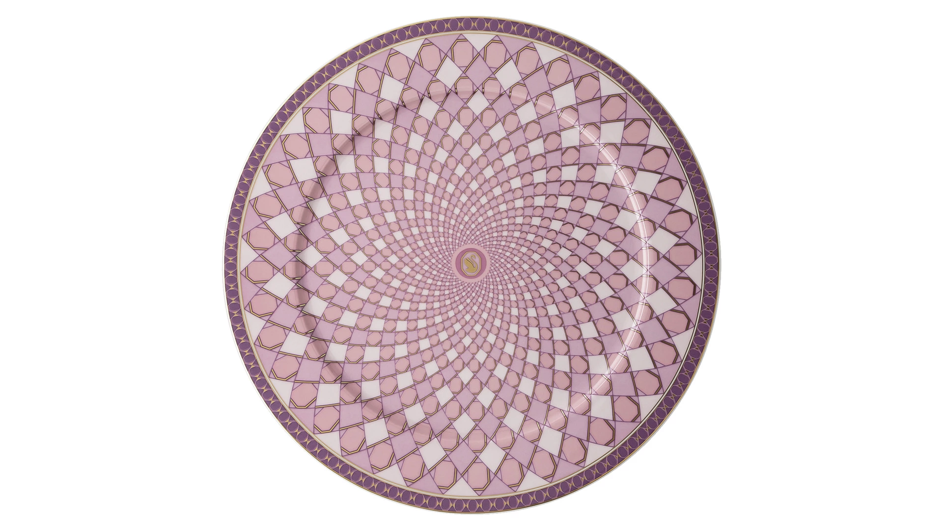 Блюдо Rosenthal Swarovski Сигнум 33 см, фарфор, розовое