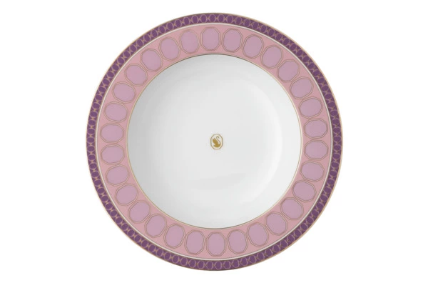 Тарелка суповая Rosenthal Swarovski Сигнум 24 см, фарфор, розовая