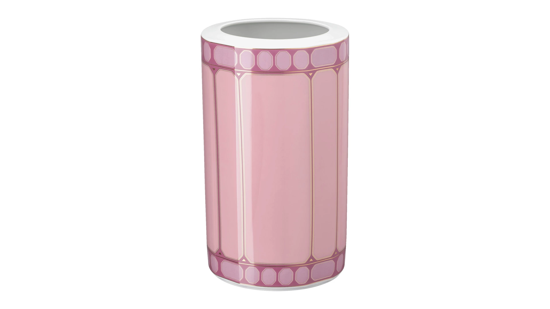 Ваза Rosenthal Swarovski Сигнум h27 см, фарфор, розовая