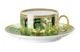 Чашка чайная с блюдцем Rosenthal Versace Медуза Диадема зеленая 200 мл, фарфор