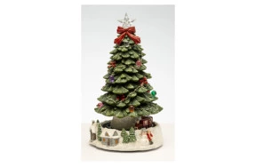 Шкатулка музыкальная Lamart Noel Звон колоколов Ель h30 см, вращающаяся