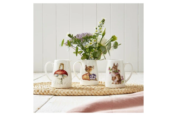 Кувшин для цветов Royal Worcester Забавная фауна Кролик 125 мл, 8 см, фарфор костяной