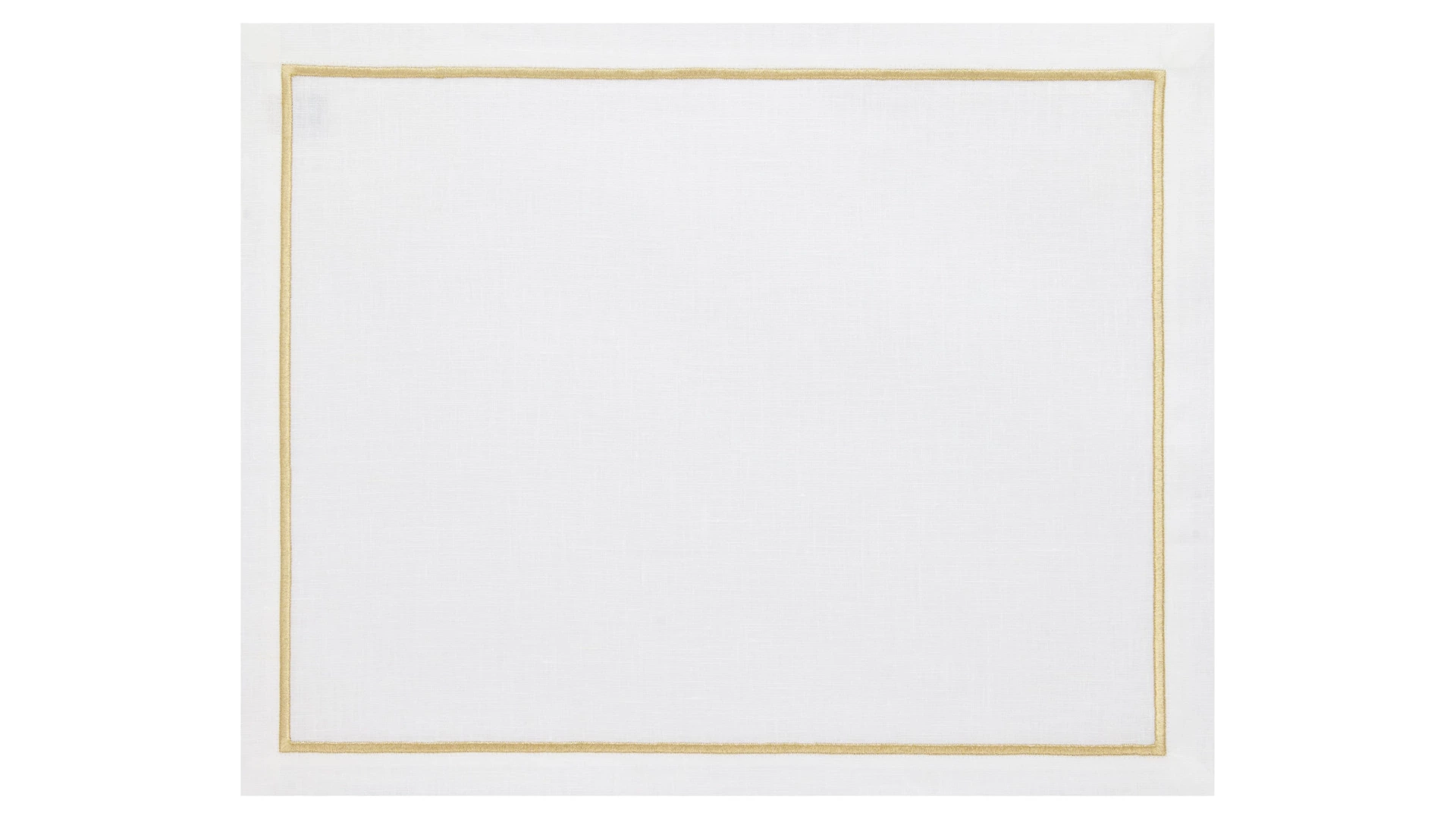 Набор салфеток подстановочных Amitile Мунлайт 40х50 см, 6 шт, лен, белый, кант золото, п/к
