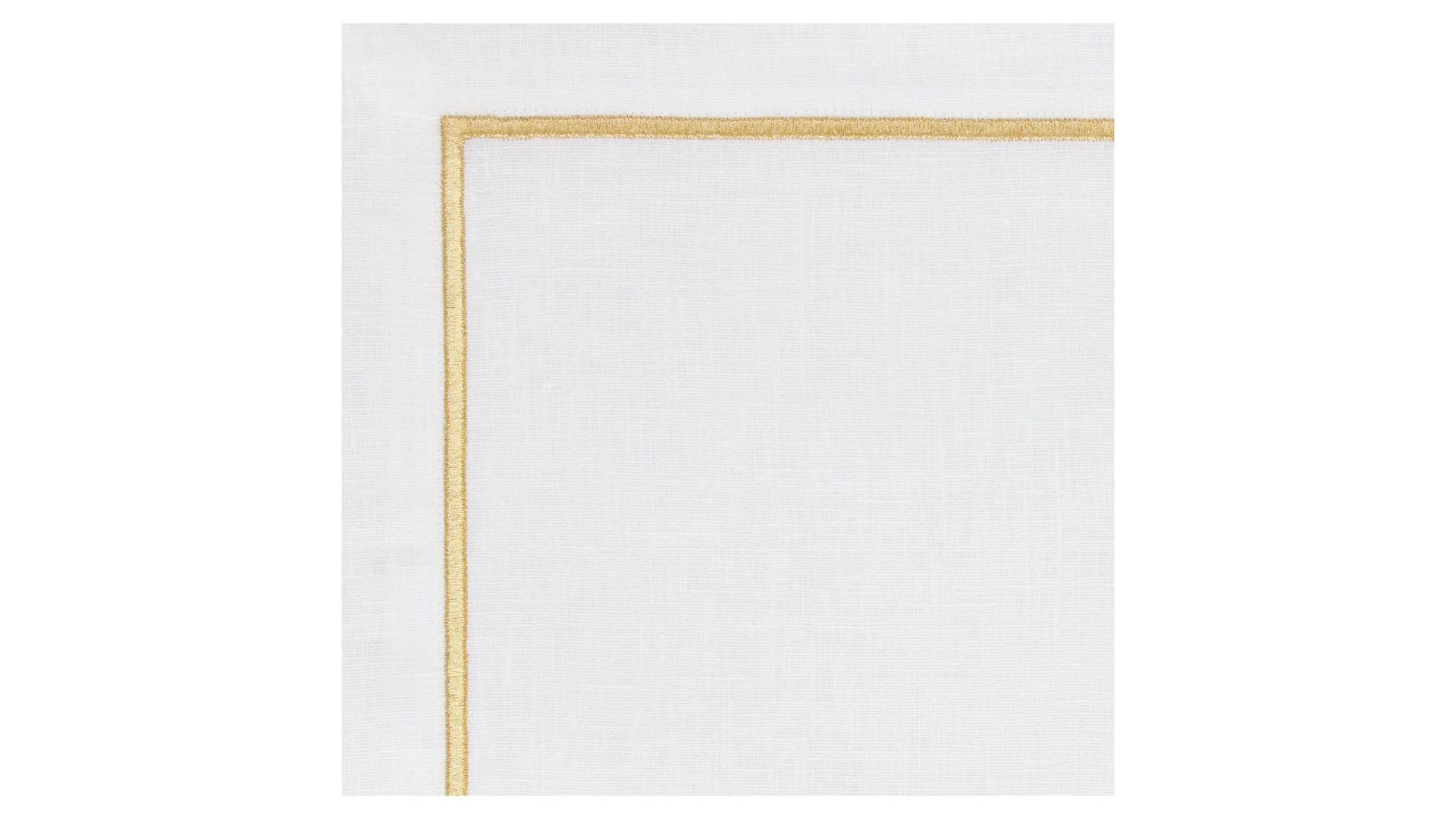 Набор салфеток подстановочных Amitile Мунлайт 40х50 см, 6 шт, лен, белый, кант золото, п/к