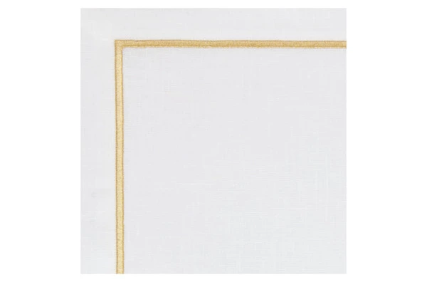 Набор салфеток подстановочных Amitile Мунлайт 40х50 см, 6 шт, лен, белый, кант золото, п/к