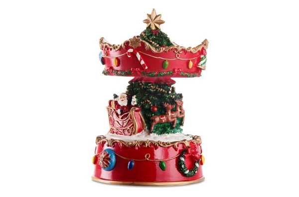 Шкатулка музыкальная Lamart Noel Звон колоколов Карусель h16,5 см, вращающаяся