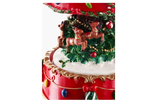 Шкатулка музыкальная Lamart Noel Звон колоколов Карусель h16,5 см, вращающаяся