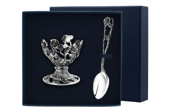 Набор для завтрака Аргента Розалия, подставка под яйцо и ложка кофейная ...