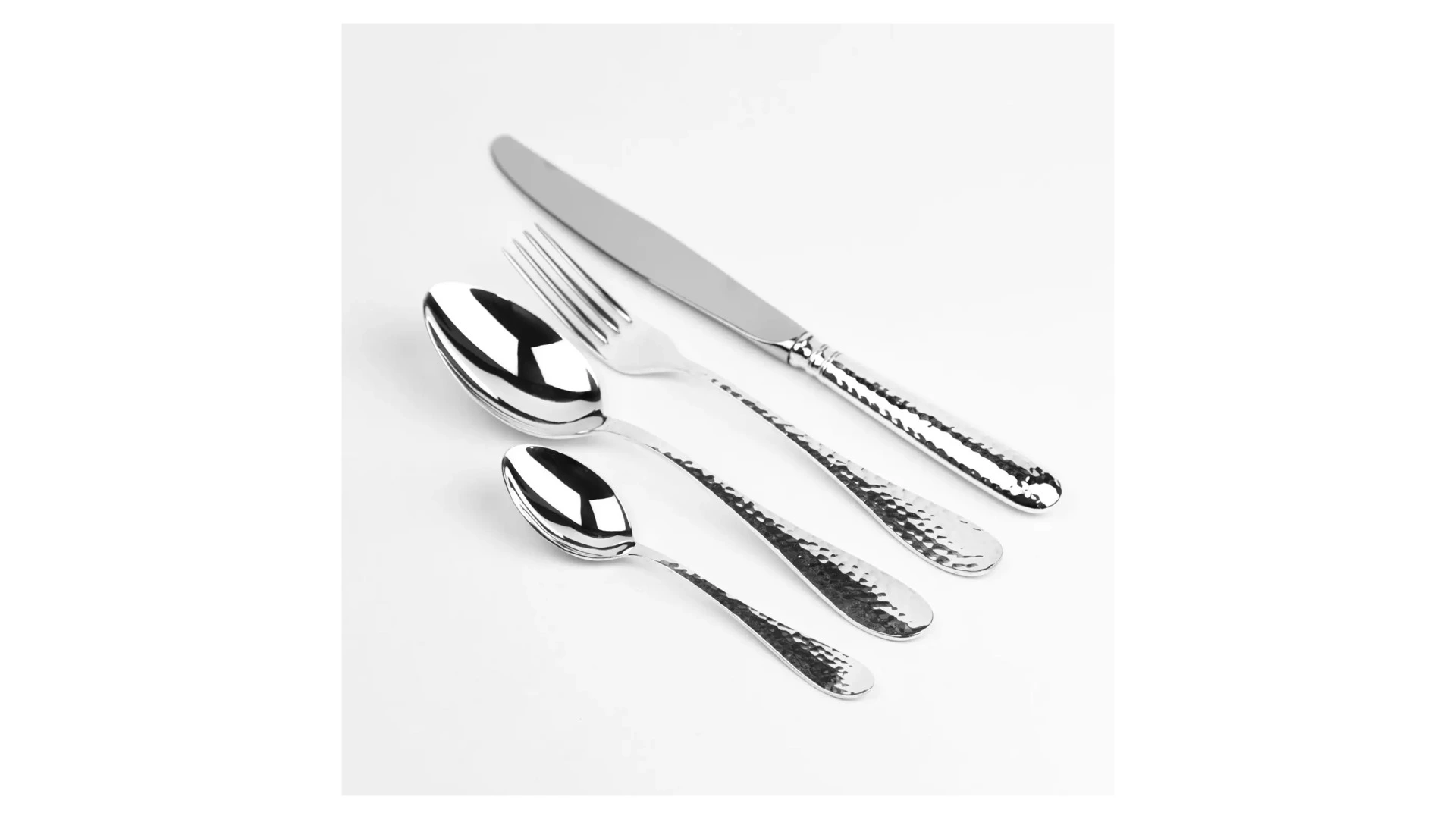 Набор столовых приборов в футляре АргентА Эгоист Капелька 4 предмета 241,43 г, серебро 925