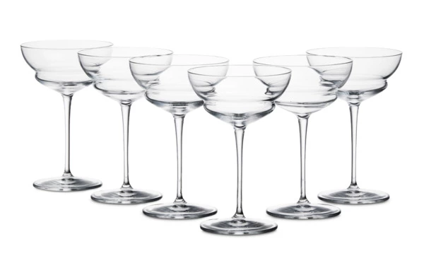 Набор бокалов для коктейля Хемингуэй Luigi Bormioli Бэкдор 20-ые 250 мл, 6 шт, стекло хрустальное