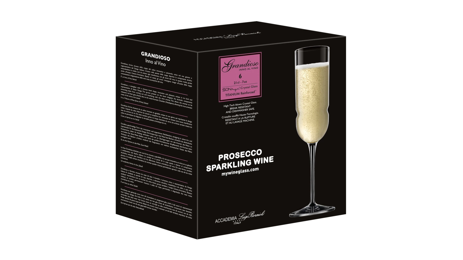 Фужер для игристого вина Luigi Bormioli Грандиозо 210 мл, стекло