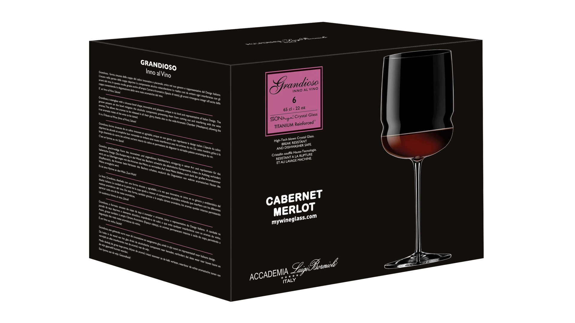 Бокал для красного вина Luigi Bormioli Грандиозо 650 мл, стекло