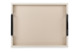 Поднос прямоугольный с ручками GioBagnara Виктор 34,5х44,5 см, светло-серый