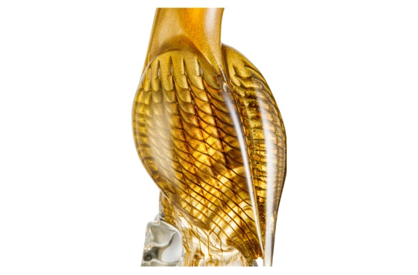 Фигурка Duccio di Segna Сокол 36 см, хрусталь, янтарно-золотистая