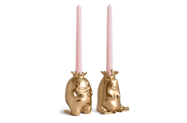 Набор подсвечников L’Objet Хаас 15 см, 2 шт, латунь,  п/к