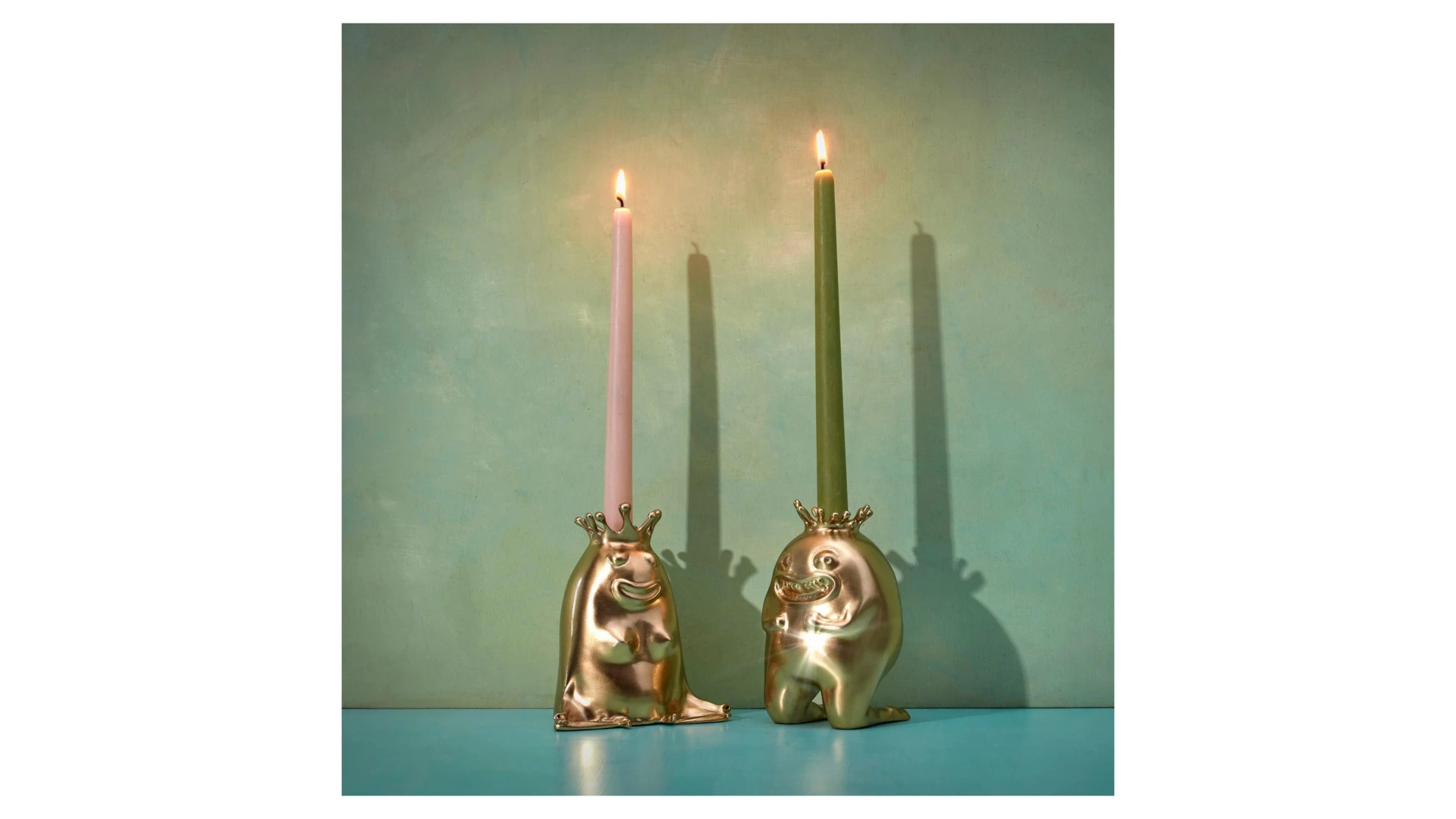 Набор подсвечников L’Objet Хаас 15 см, 2 шт, латунь,  п/к