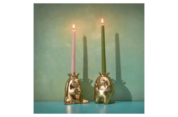 Набор подсвечников L’Objet Хаас 15 см, 2 шт, латунь,  п/к