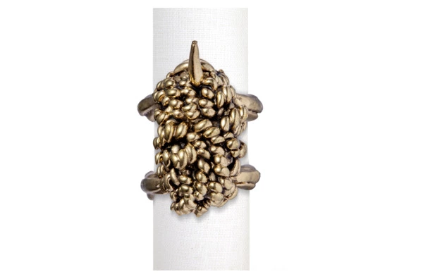 Набор колец для салфеток L’Objet Хаас Монстры, 4 шт, латунь, п/к