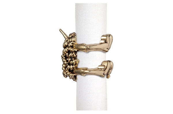 Набор колец для салфеток L’Objet Хаас Монстры, 4 шт, латунь, п/к