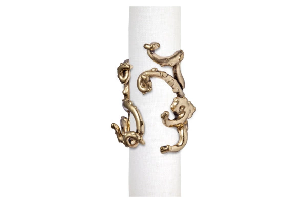 Набор колец для салфеток L’Objet Хаас Монстры, 4 шт, латунь, п/к