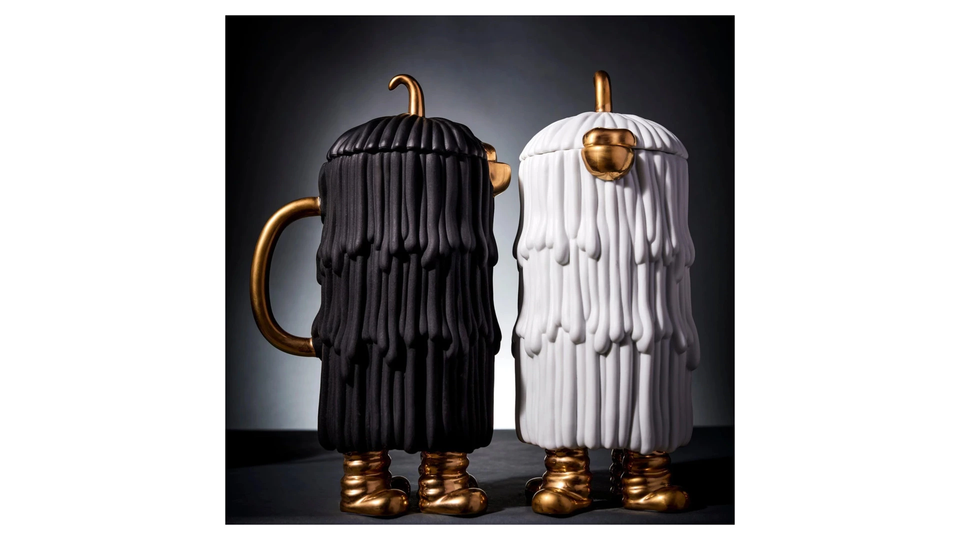 Чайник L’Objet Хаас 1,4 л, фарфор, позолота, белый, п/к