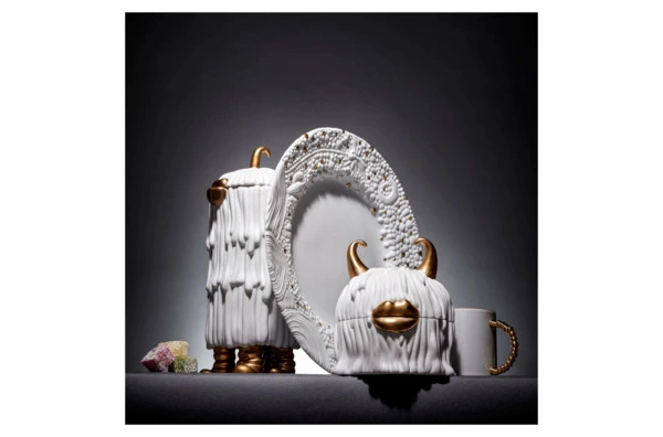 Чайник L’Objet Хаас 1,4 л, фарфор, позолота, белый, п/к