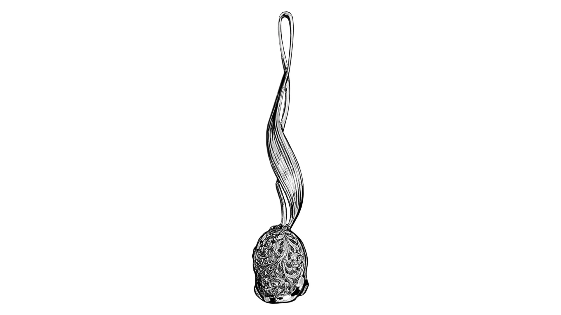 Ситечко для чая в футляре АргентА Classic Тюльпан 13,7 см, 34,64 г, серебро 925