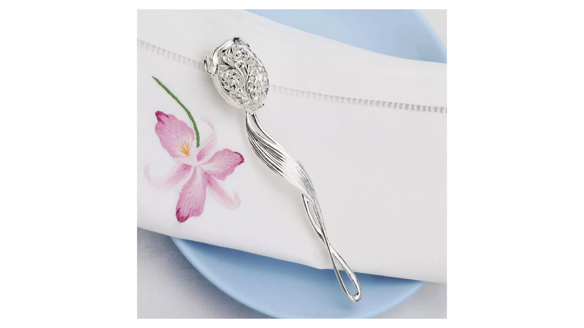 Ситечко для чая в футляре АргентА Classic Тюльпан 13,7 см, 34,79 г, серебро 925