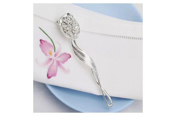 Ситечко для чая в футляре АргентА Classic Тюльпан 13,7 см, 34,79 г, серебро 925