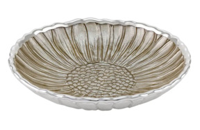 Тарелка декоративная ARGENESI GIRASOLE 14 см, стекло, песочный