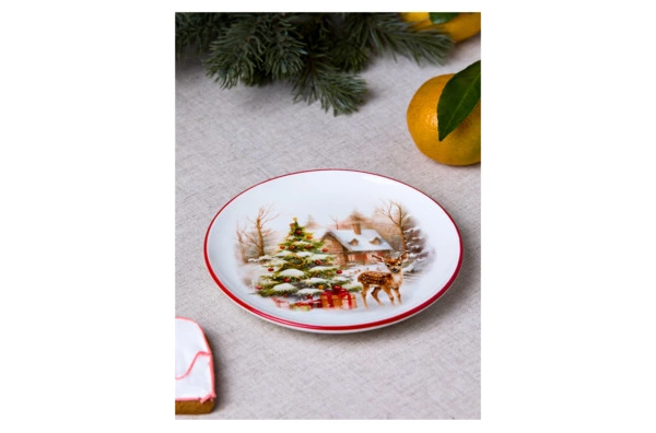 Тарелка десертная Decor de table Новогоднее чудо 15,2 см, керамика