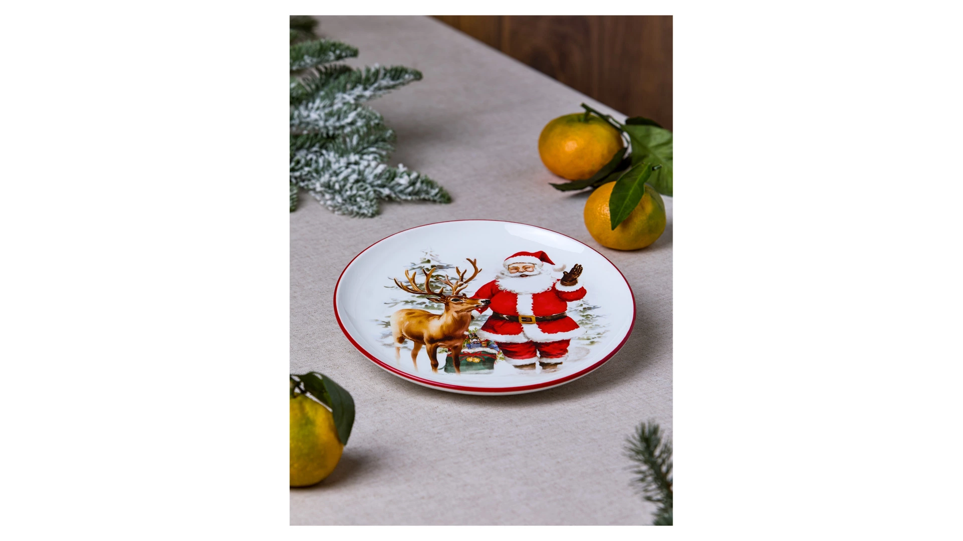 Тарелка закусочная Decor de table Новогоднее чудо 21,5 см, керамика