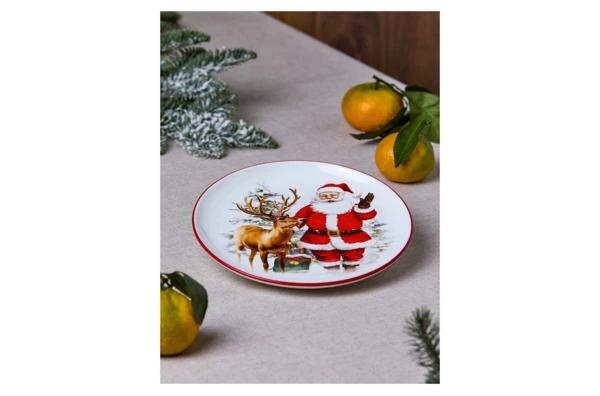 Тарелка закусочная Decor de table Новогоднее чудо 21,5 см, керамика