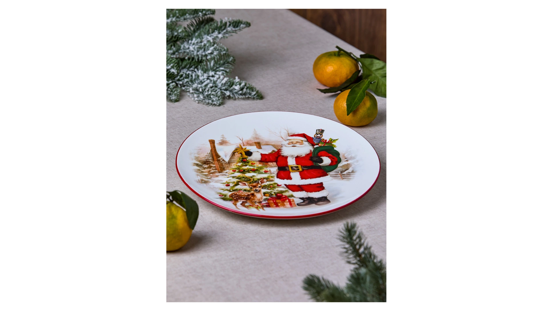 Тарелка обеденная Decor de table Новогоднее чудо 26,5 см, керамика