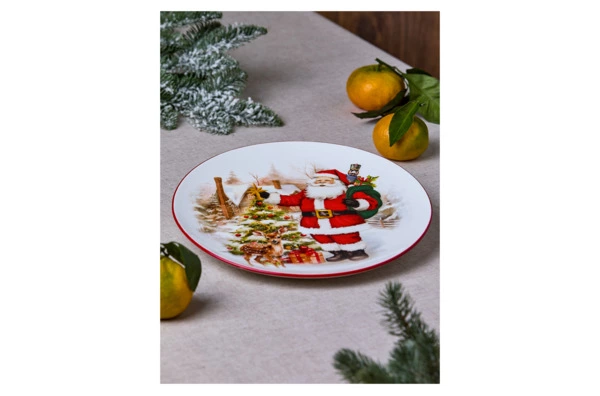 Тарелка обеденная Decor de table Новогоднее чудо 26,5 см, керамика