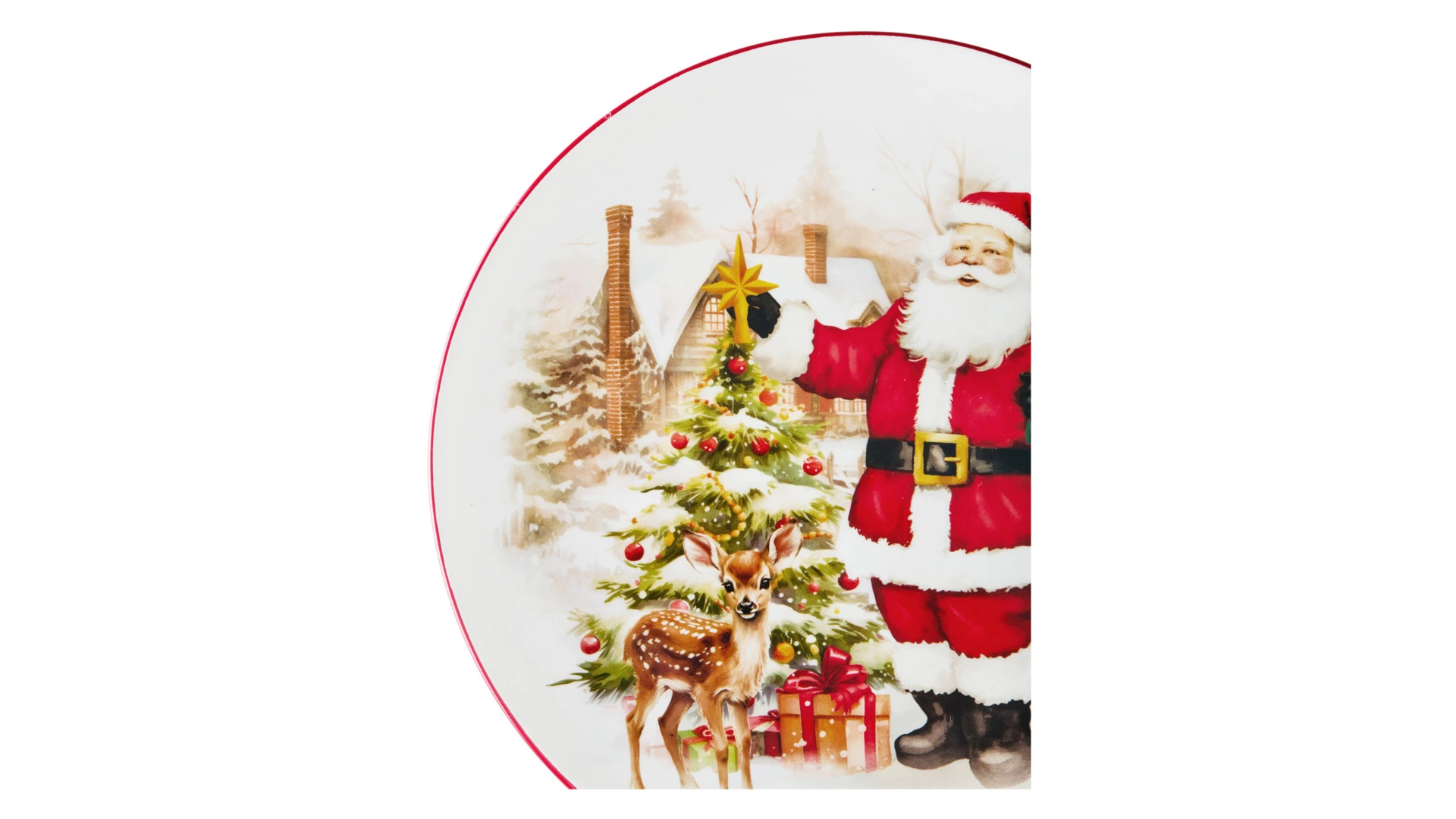 Тарелка обеденная Decor de table Новогоднее чудо 26,5 см, керамика