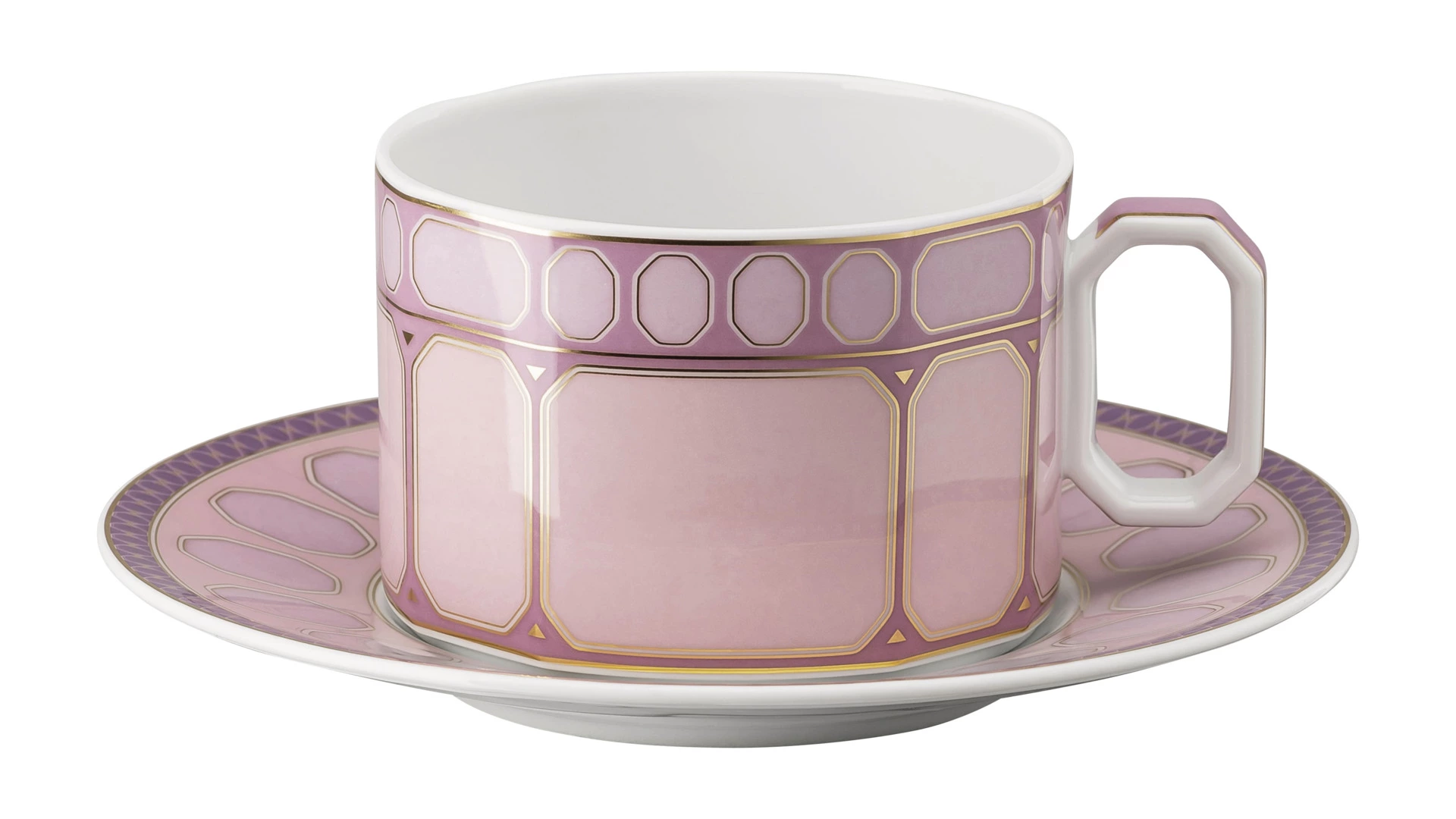 Сервиз чайный Rosenthal Swarovski Сигнум на 6 персон 19 предметов, фарфор, розовый